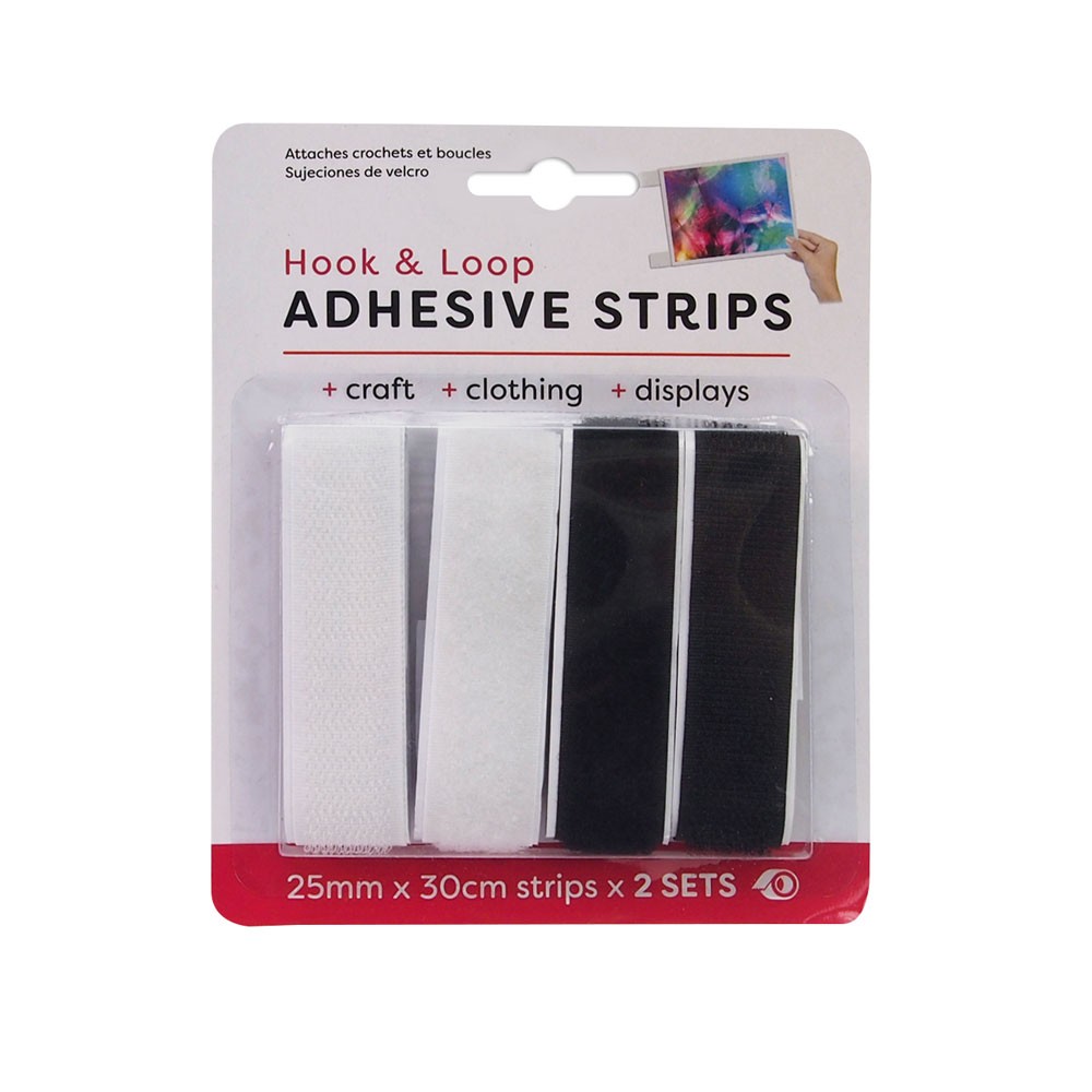 Self Adhesive Velcro Hook Tape & Self Adhesive Loop Tape for Stationary,  Pictures, Tools, Household Purposes