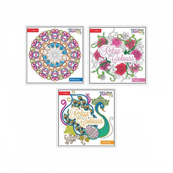 colour therapy colouring book  proper job