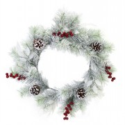 Wreath 16-22in Berry & Cones