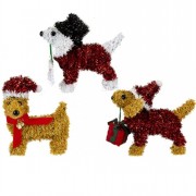 Tinsel Dogs 3 Assorted