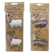 Hanging Nordic Reindeer 2pc